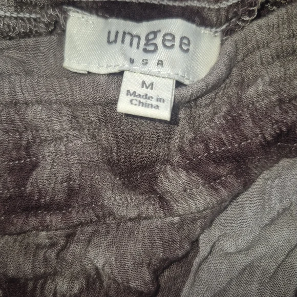 Umgee Tie-Dye Flare Pants with Lace Detail - Brown and Cream- NWOT! - Picture 2 of 3